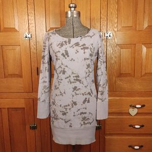 Gentle Fawn gray tie dye long sleeve sweatshirt mini dress